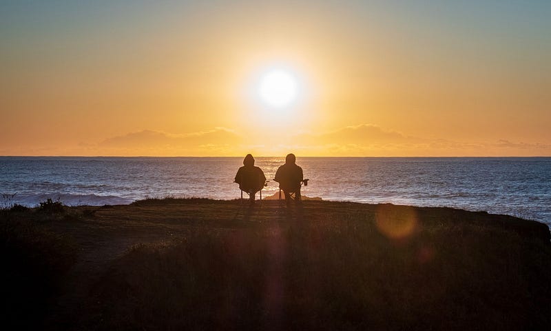 A serene sunset symbolizing happiness