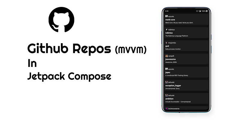 GitReposCompose Application Design