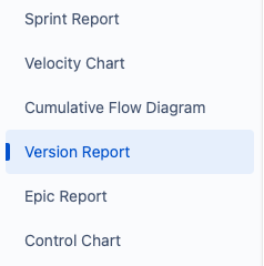 Accessing the Version Report in JIRA