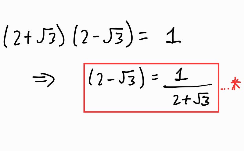 Key observation in algebra