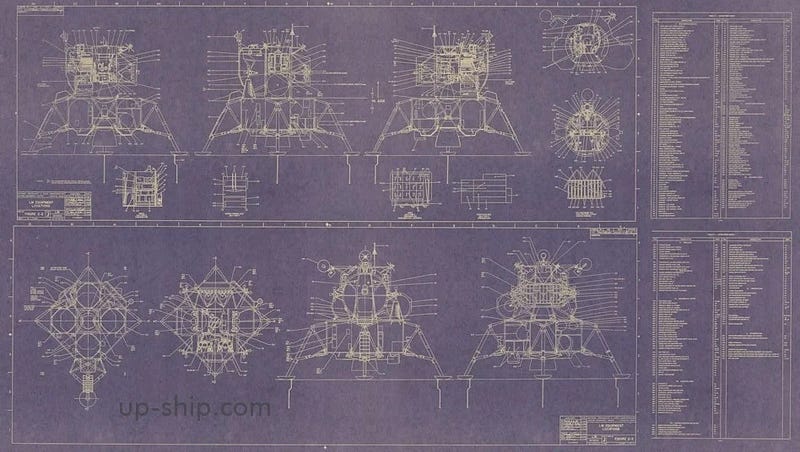 Blueprints of the Lunar Module