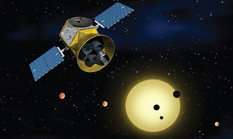 Artist's depiction of the Transiting Exoplanet Survey Satellite (TESS)