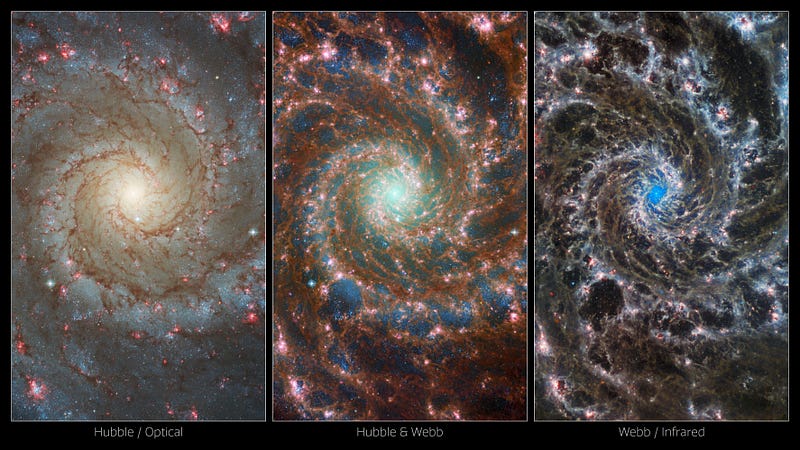 Comparative views of the Phantom Galaxy