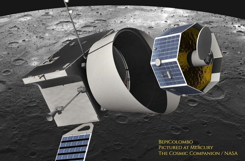 BepiColombo spacecraft preparing for its mission to Mercury.