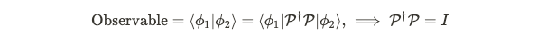 Condition of unitarity for particle states