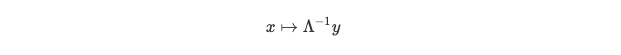 Example of Lorentz transformation