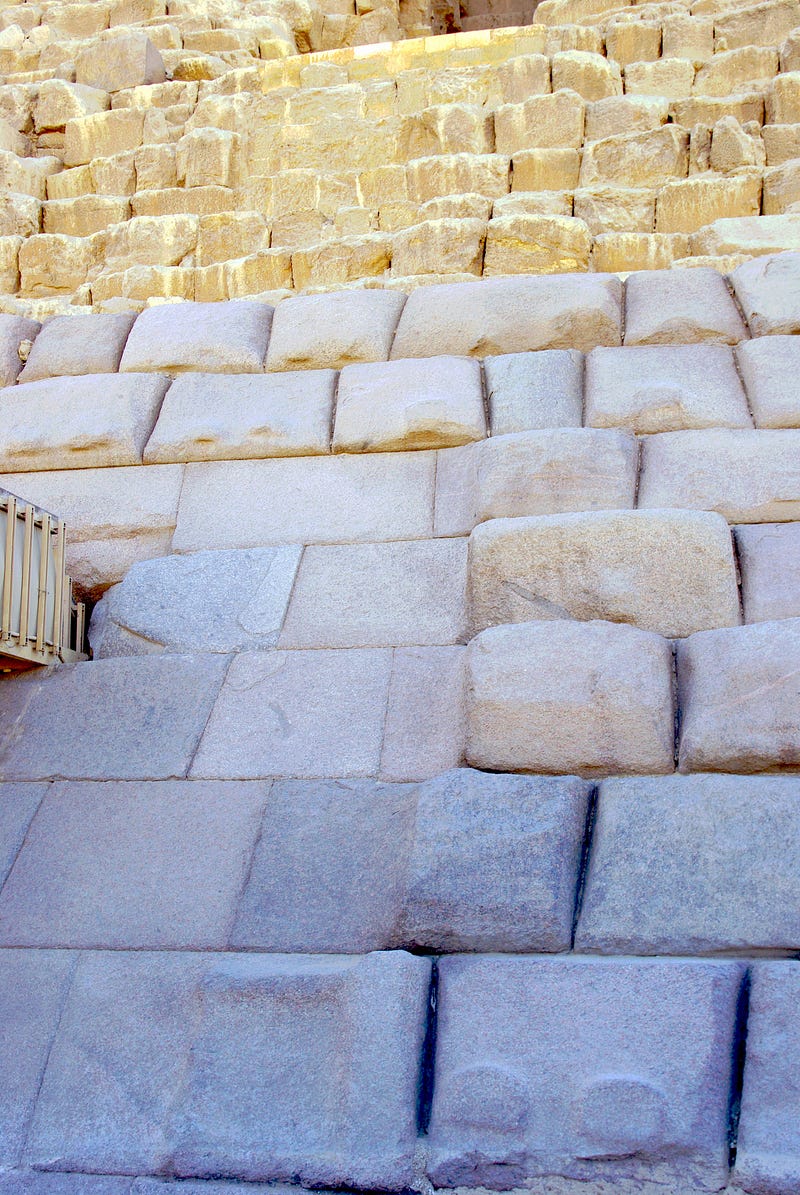 Unfinished stones of Menkaure’s pyramid