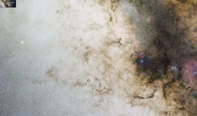 Millions of stars in Sagittarius forming a milky fog