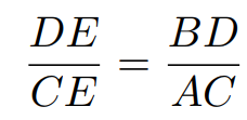 Color-coded sides of similar triangles