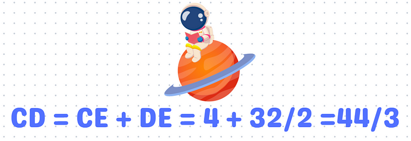 Final calculation of segment CD