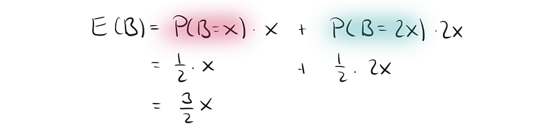 Expected value for envelope B