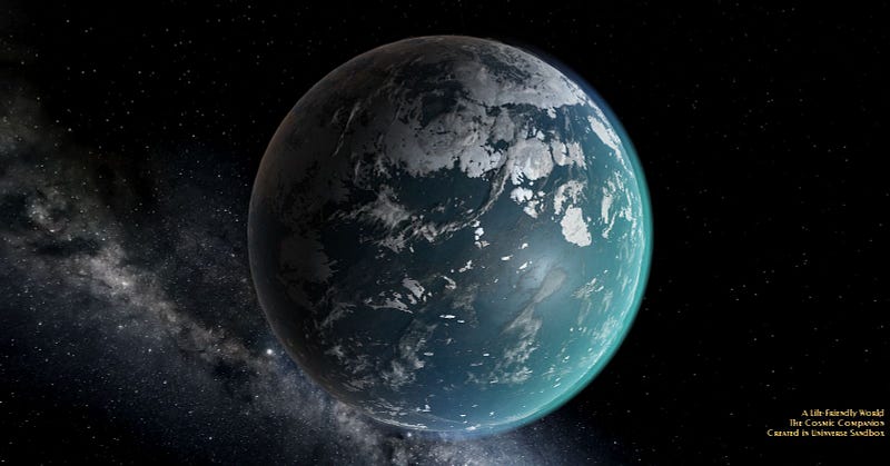 An artist's vision of a superhabitable planet