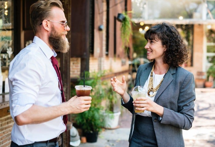 A person reaching out to make a connection.