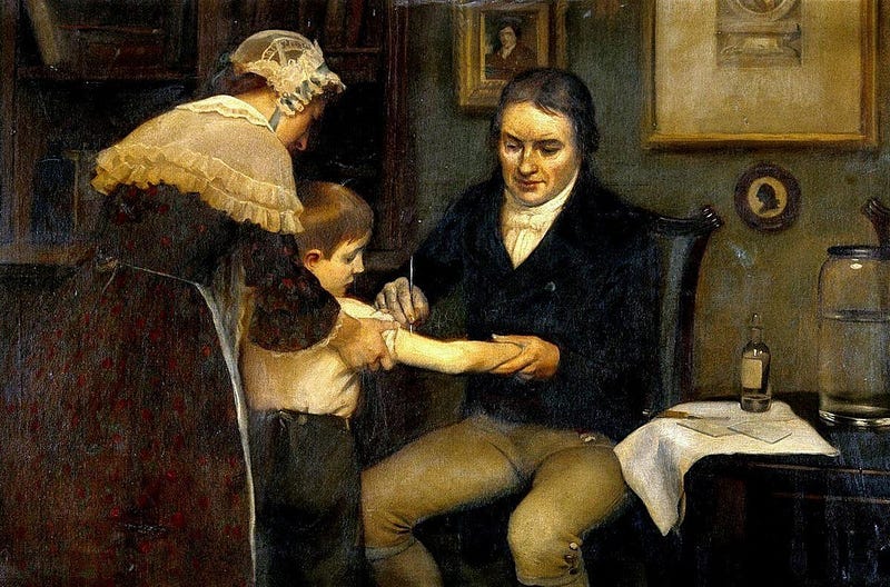 Edward Jenner inoculating a boy