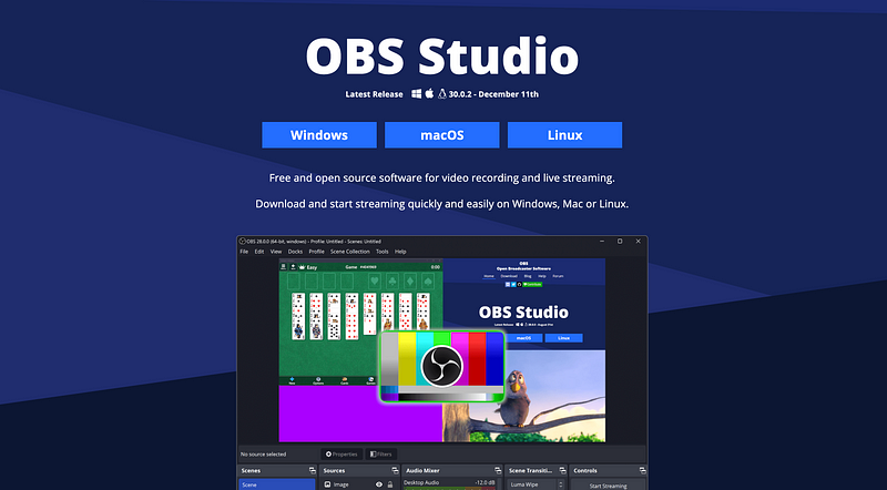 OBS Studio interface