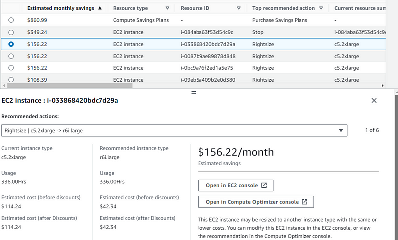 Filtering Recommendations in Cost Optimization Hub