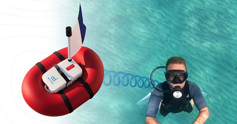 Airbuddy setup for underwater exploration