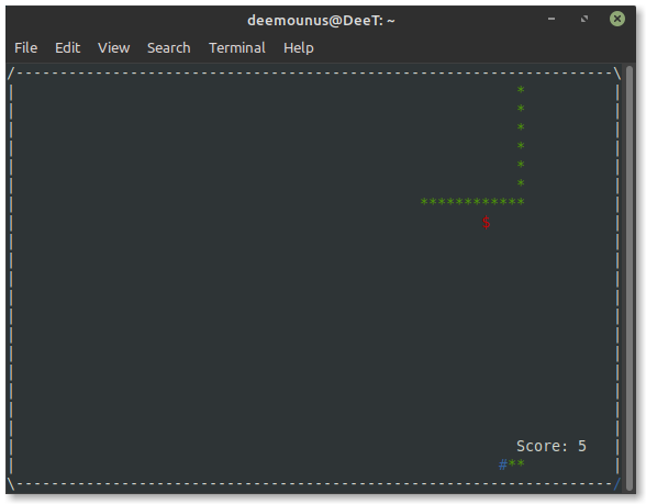 Terminal Snake Game