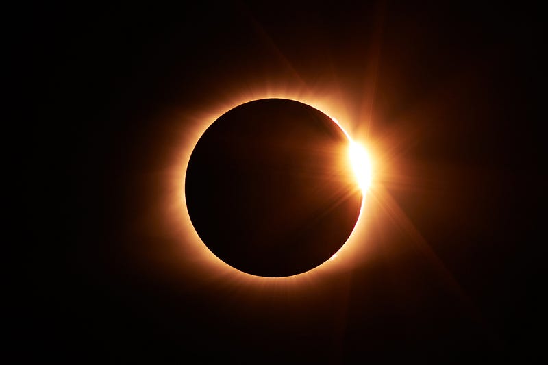 Celestial event showcasing the solar eclipse