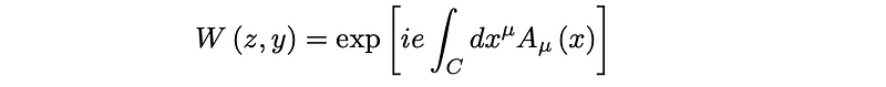 Continuous curve representing a Wilson line