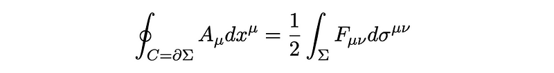 Application of Stokes' theorem in gauge theory