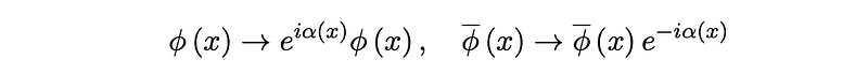 Fermionic transformation under U(1) symmetry