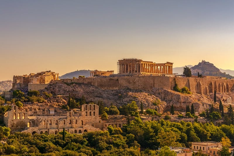 Acropolis of Athens, a hub of philosophical thought