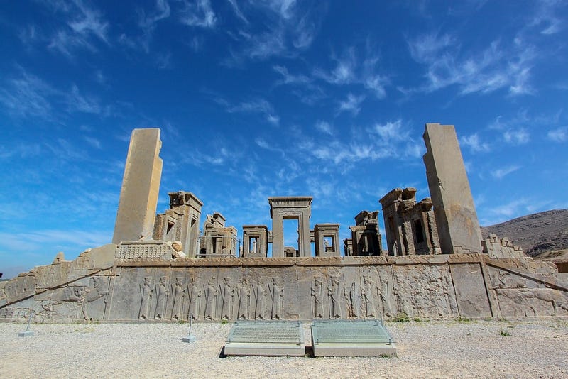 Ruins of Persepolis, a testament to Zoroastrian history