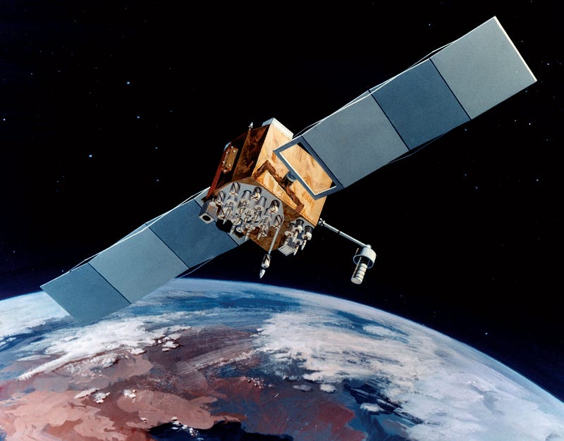 Navstar GPS Satellite in orbit