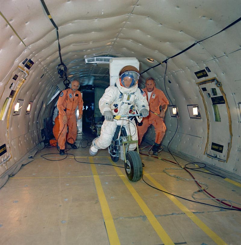 Lunar bike low gravity tests in the 60s.