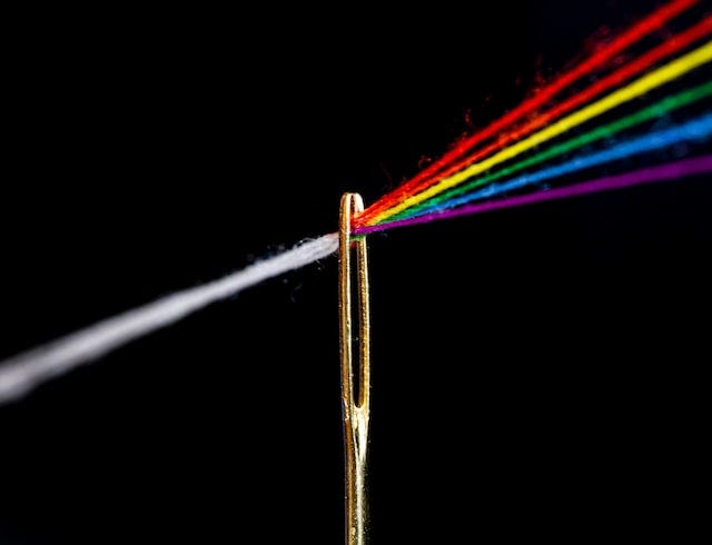 Light dispersion through a prism