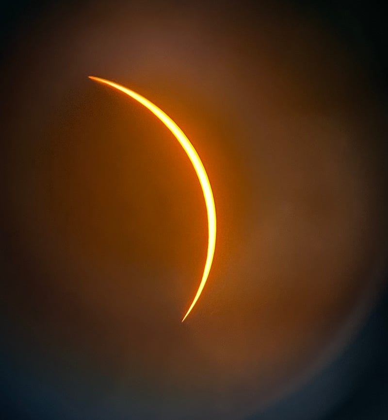 Captivating view of the solar eclipse