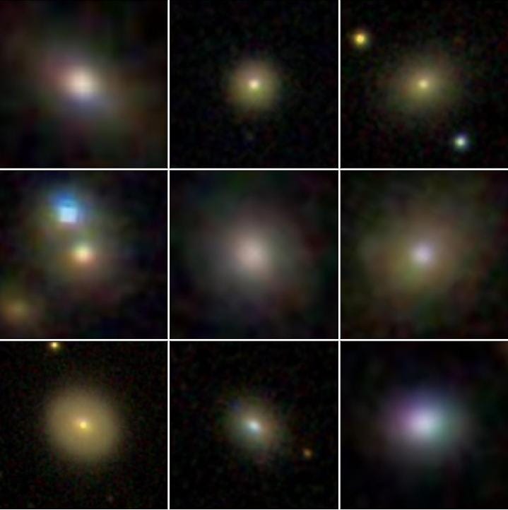 Dwarf galaxies with active black holes and gas outflows.