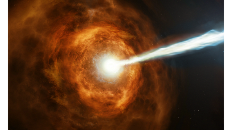 Artist's depiction of a gamma-ray burst event