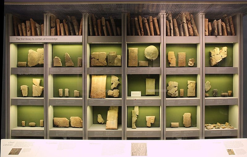 Tablets from Ashurbanipal’s Library, representing Assyrian scholarship.